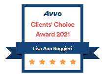 Avvo Client's choice Award 2021 Lisa Ann Ruggieri 5 stars